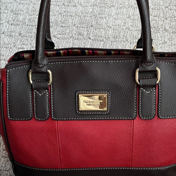 Tignanello Red and Brown Satchel - Picture 9 of 10